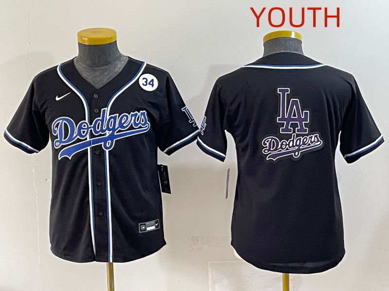 Youth 2025 Los Angeles Dodgers Blank Black Three generations Fashion Nike MLB Jersey style 30